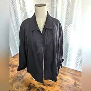 Talbot's Black Pure Irish Linen Jacket